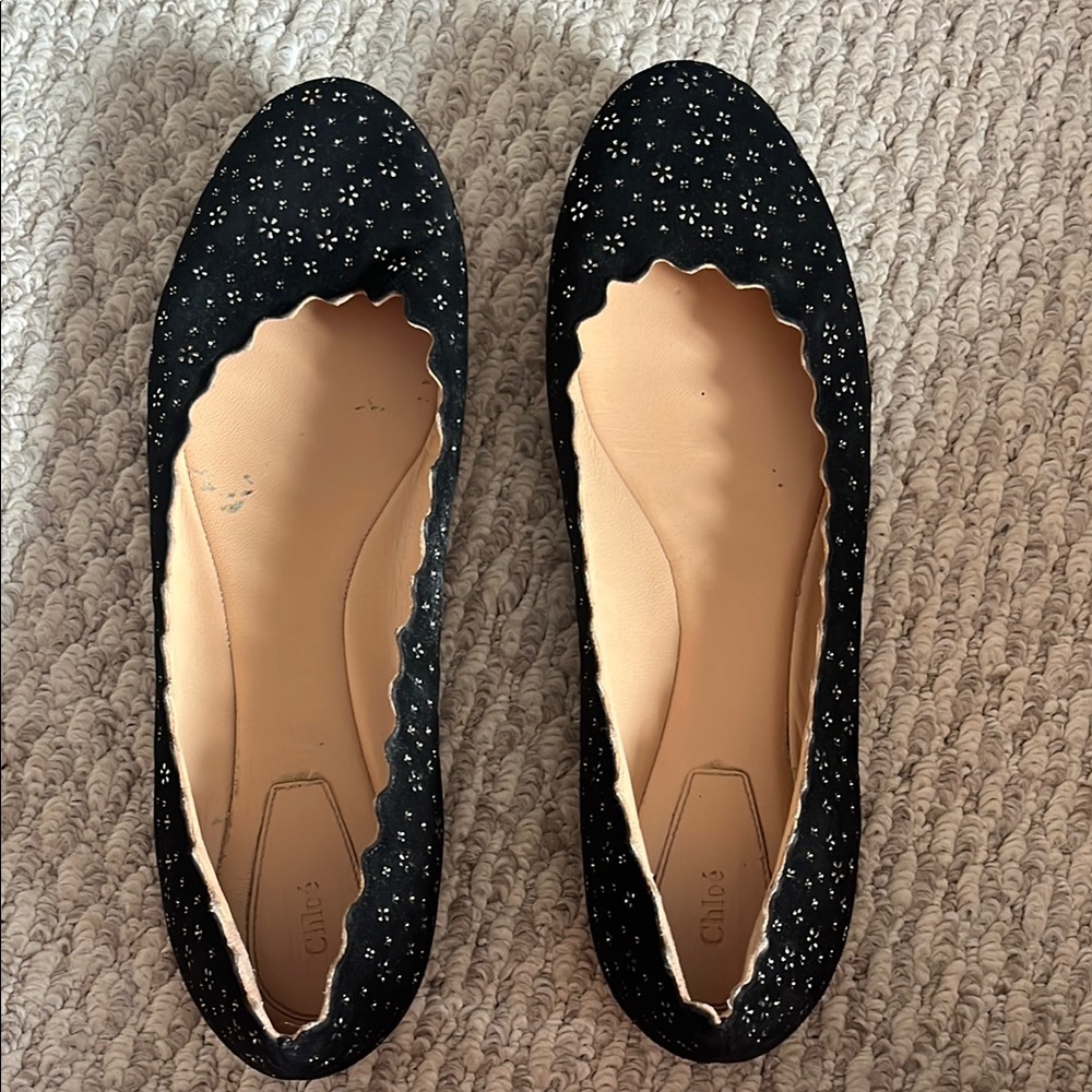Chloe Suede Ballet Flats